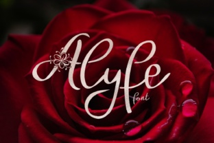 Alyfe: A Floral Script Handwritten Typeface for Elegant Editorial Design