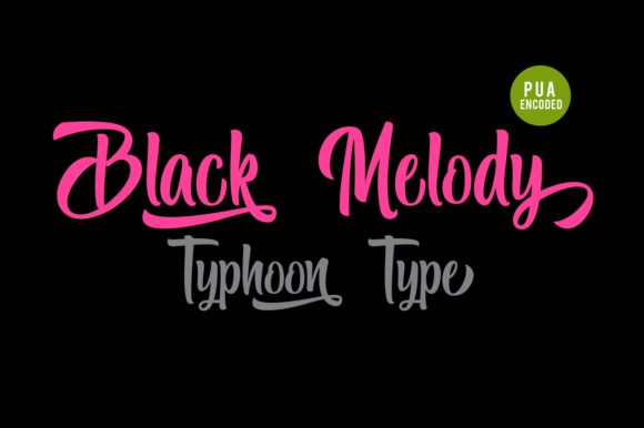 Black Melody Script Handwritten Font for Elegant Craft Projects
