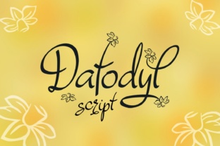 Dafodyl: A Floral Decorated Handwritten Typeface for Campaign Design
