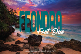 Feondra Duo Font: Clean Sans + Elegant Script for Makers