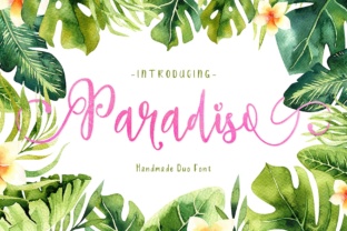 Paradiso Duo: A Script Handwritten Font for Summery Editorial Design