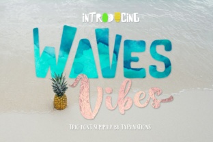 Waves Vibes Trio: A Fun & Striking Serif Font for Brand Names and Events